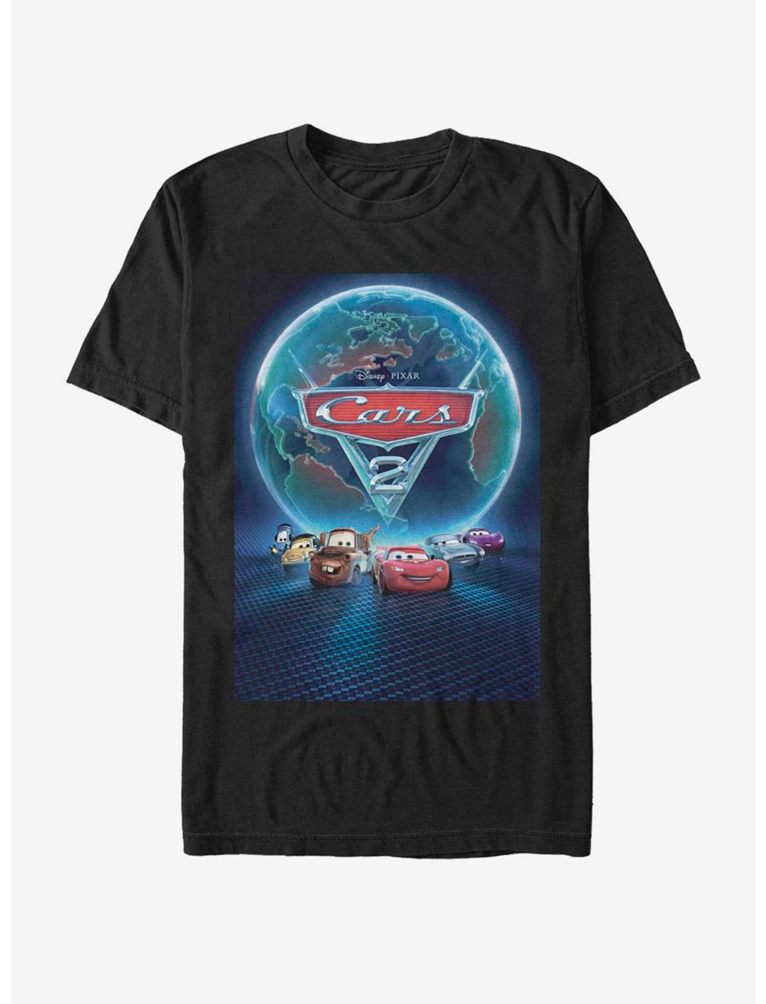 Disney Pixar Cars Movie Poster T-Shirt, BLACK, hi-res