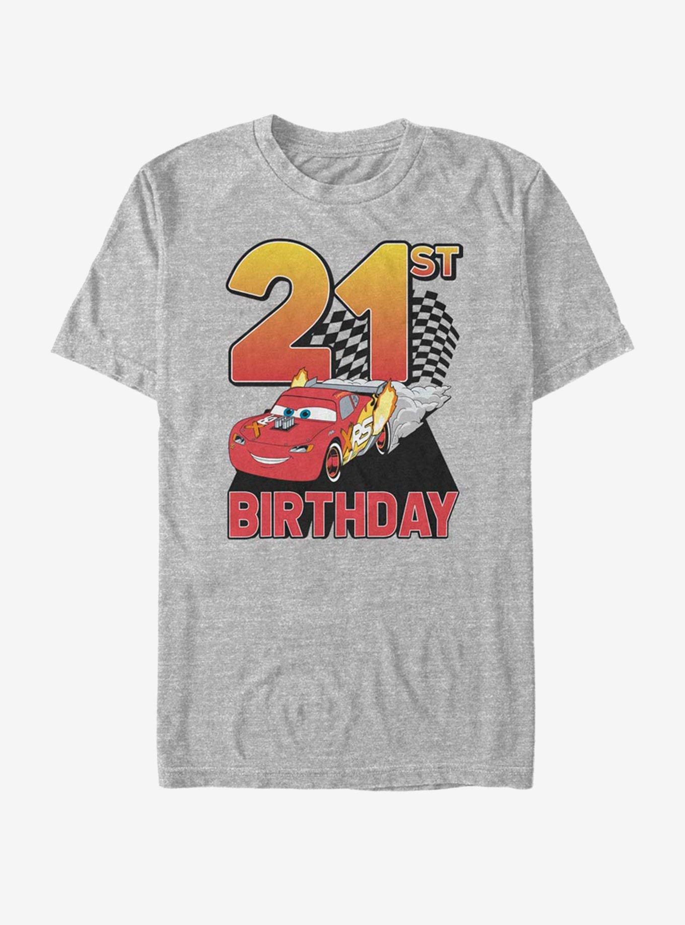 Disney Pixar Cars Lightning Birthday 21 T-Shirt, ATH HTR, hi-res