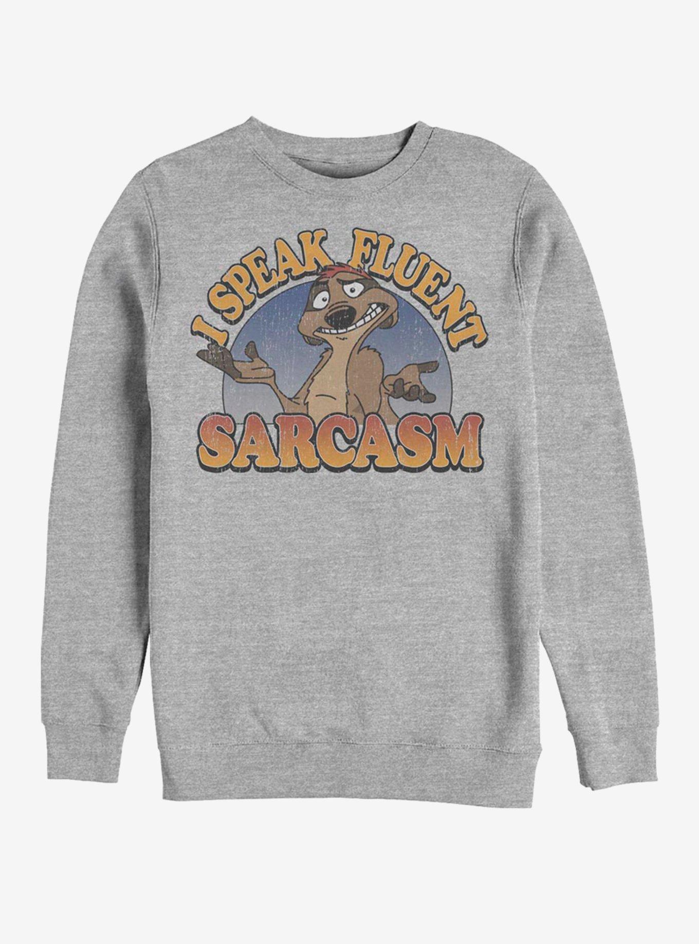 Disney The Lion King Sarcasm Crew Sweatshirt, ATH HTR, hi-res