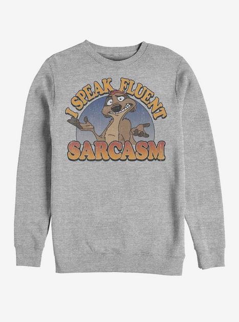 Disney The Lion King Sarcasm Crew Sweatshirt - GREY | Hot Topic
