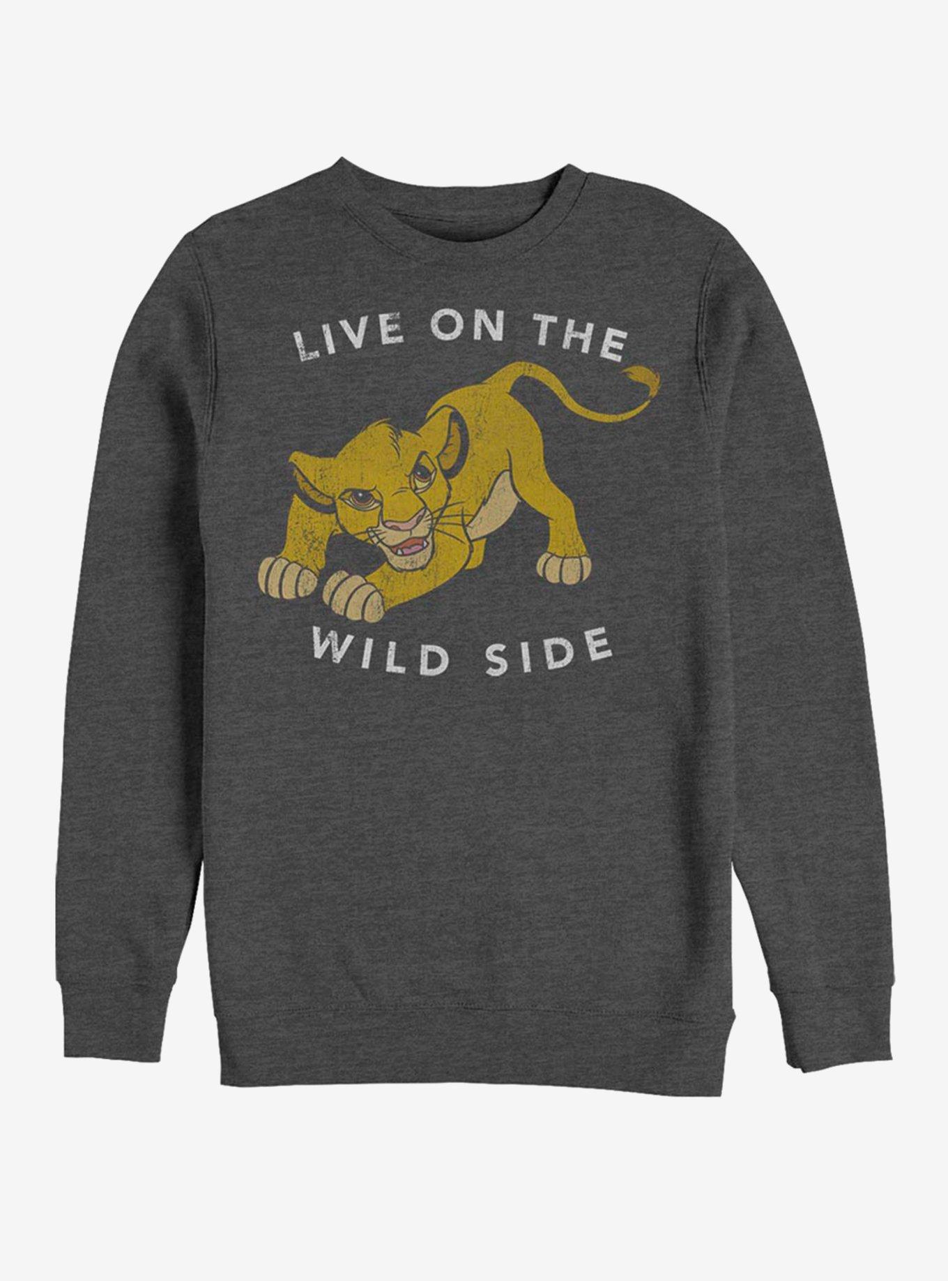 Disney The Lion King Wild One Crew Sweatshirt, CHAR HTR, hi-res
