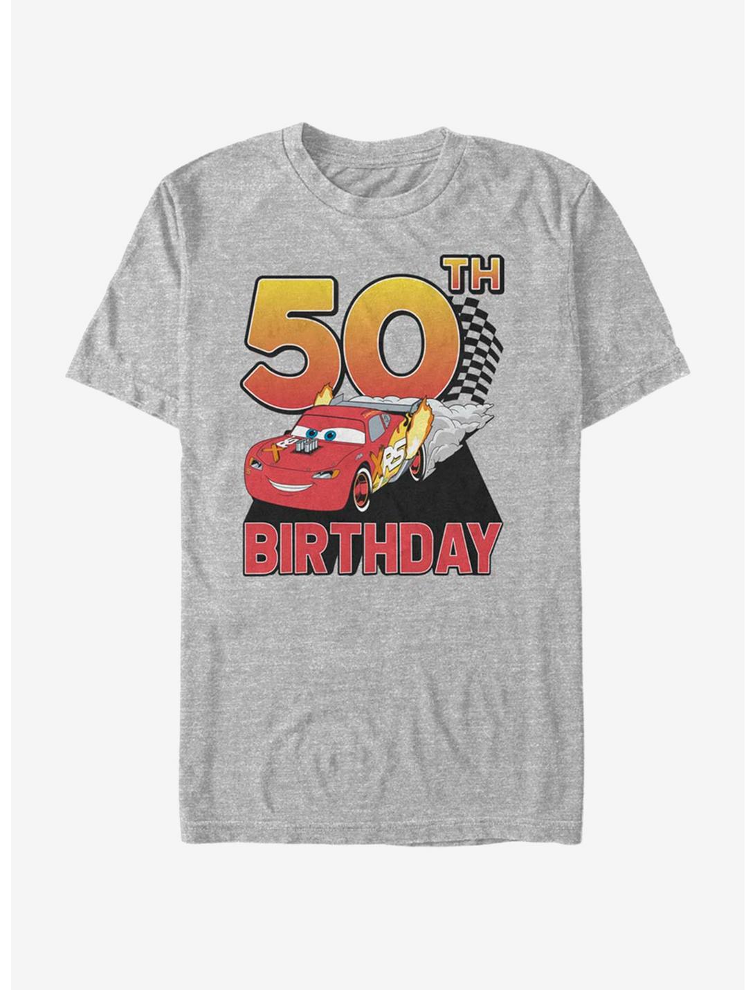 Disney Pixar Cars Lightning Birthday 50 T-Shirt, ATH HTR, hi-res