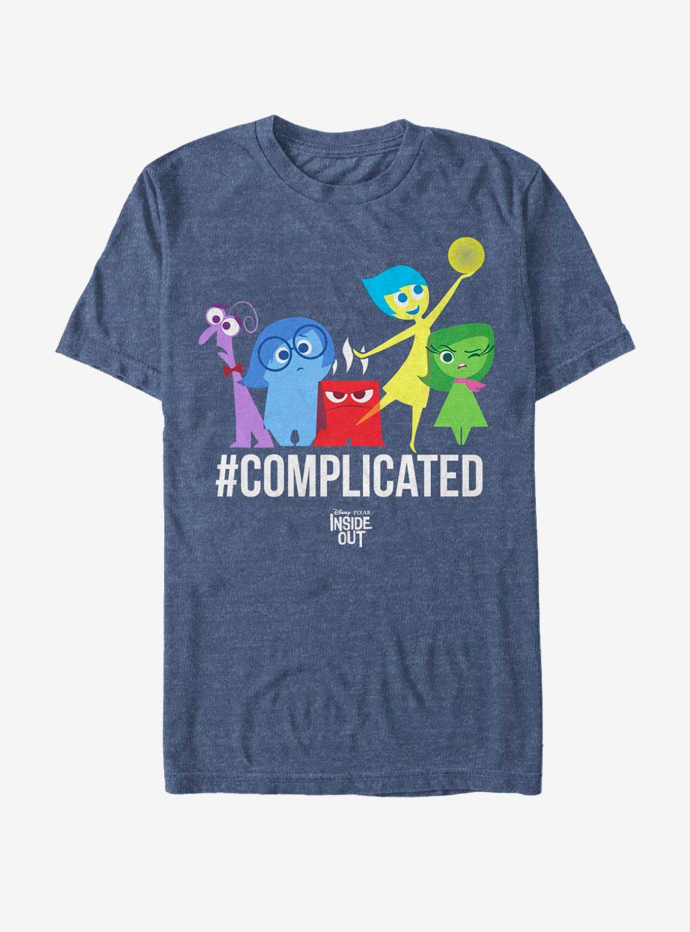 Disney Pixar Inside Out Complicated T-Shirt, NAVY HTR, hi-res