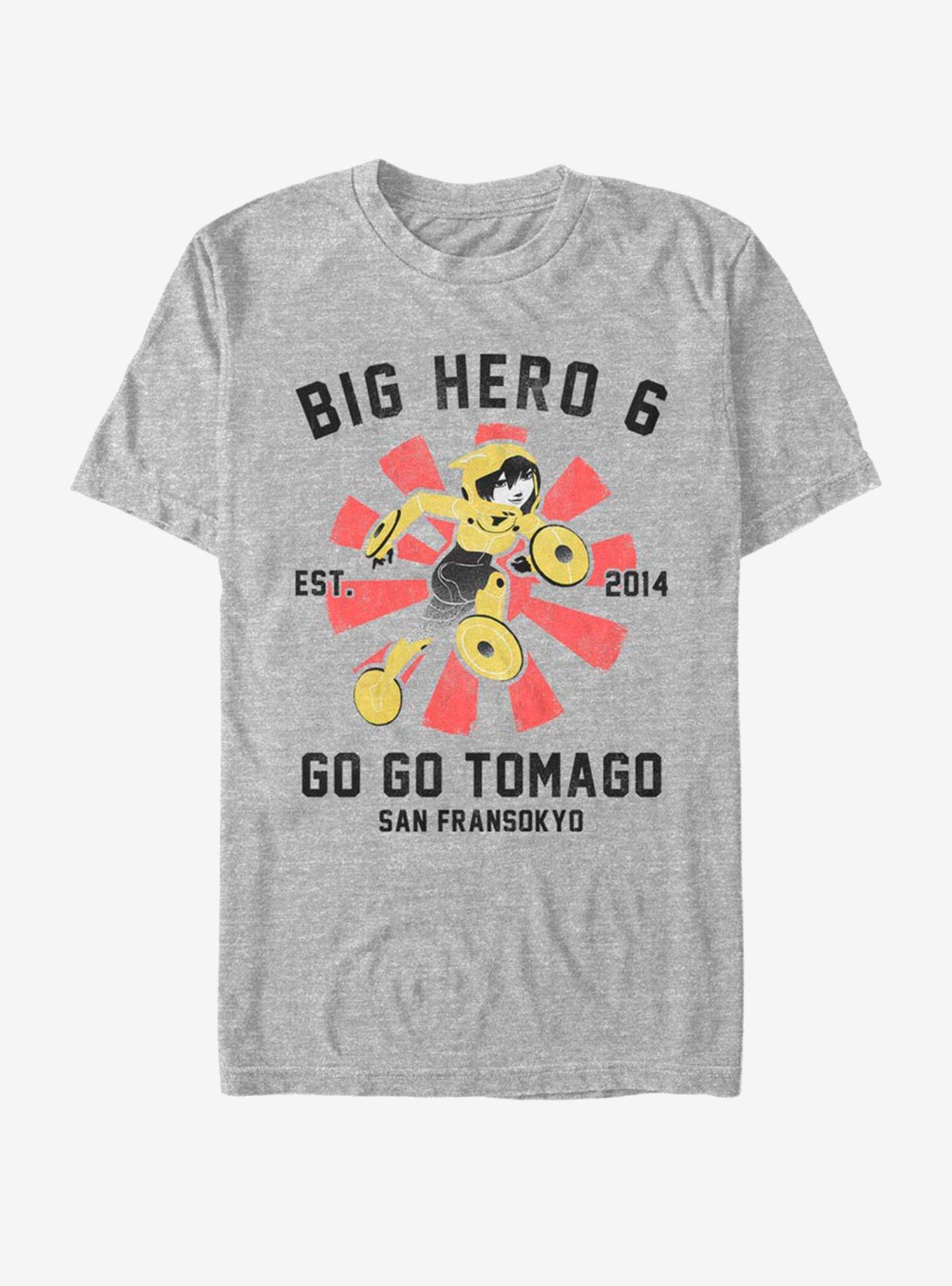 Disney Pixar Big Hero 6 Go Go Collegiate T-Shirt, ATH HTR, hi-res