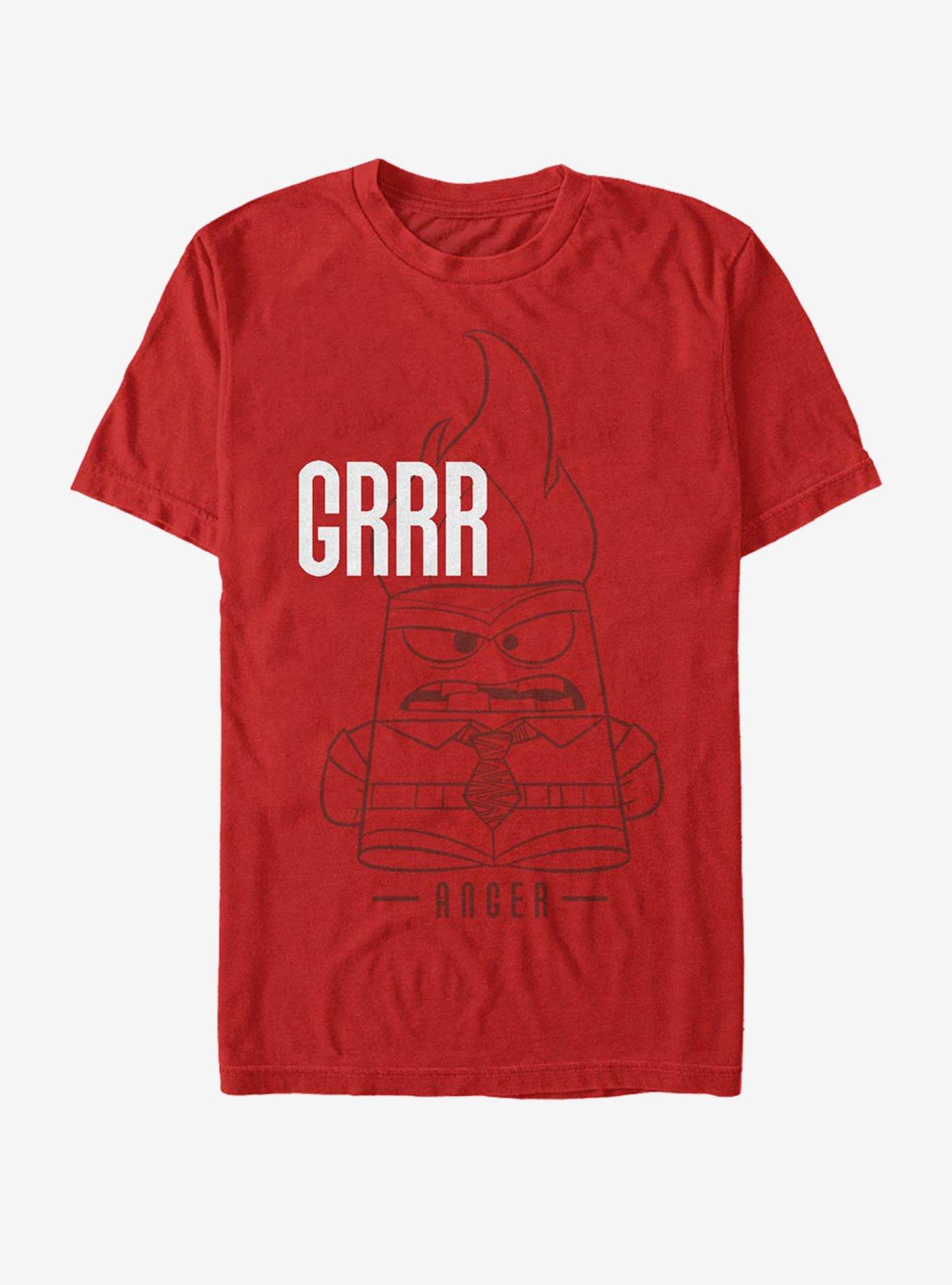 Disney Pixar Inside Out Grrr Anger T-Shirt, RED, hi-res