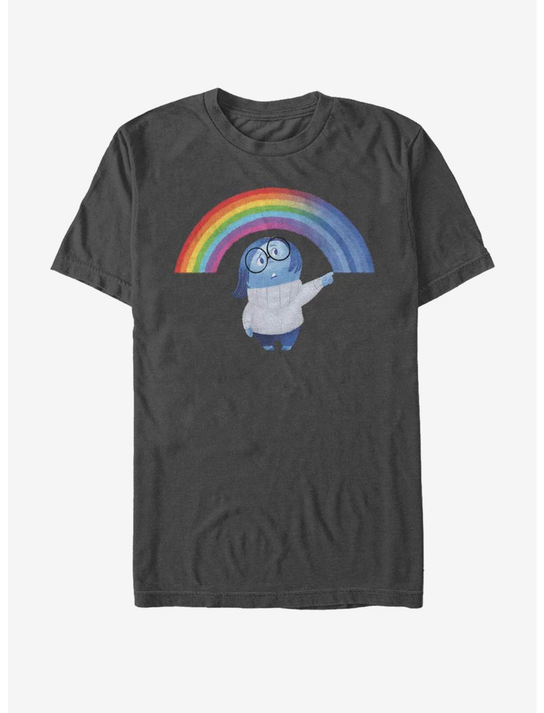 Disney Pixar Inside Out Sadness Rainbow T-Shirt, CHARCOAL, hi-res
