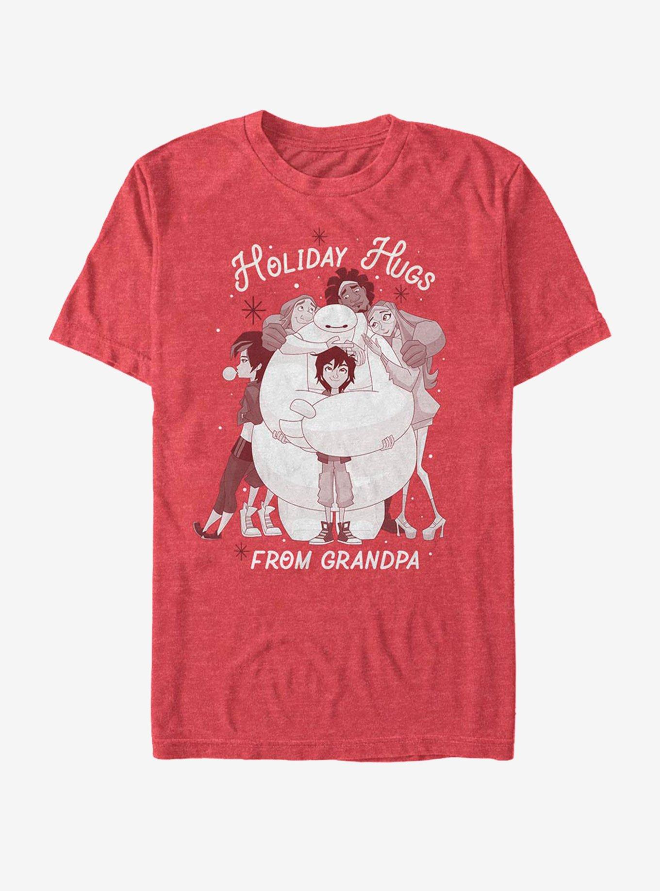 Disney Pixar Big Hero 6 Hugs From Grandpa T-Shirt, RED HTR, hi-res