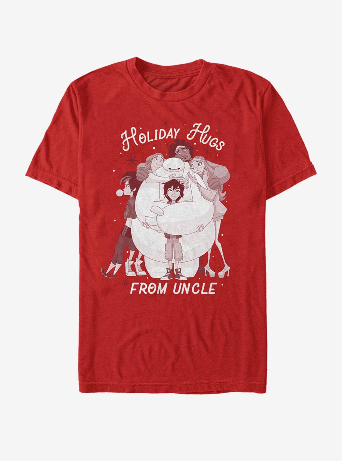 Disney Pixar Big Hero 6 Hugs From Uncle T-Shirt, RED, hi-res