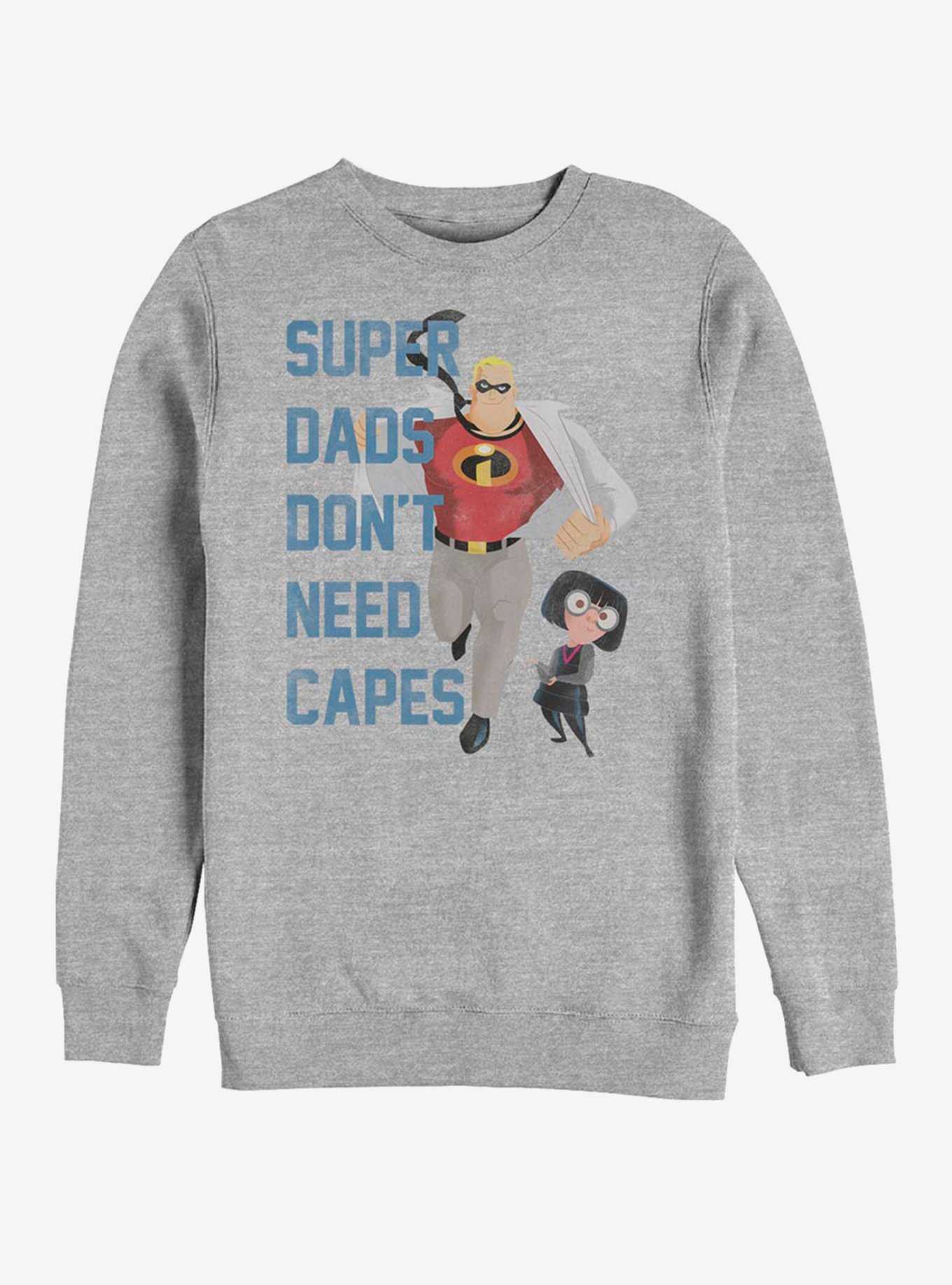 Disney Pixar The Incredibles Don't Need Capes Crew Sweatshirt, , hi-res
