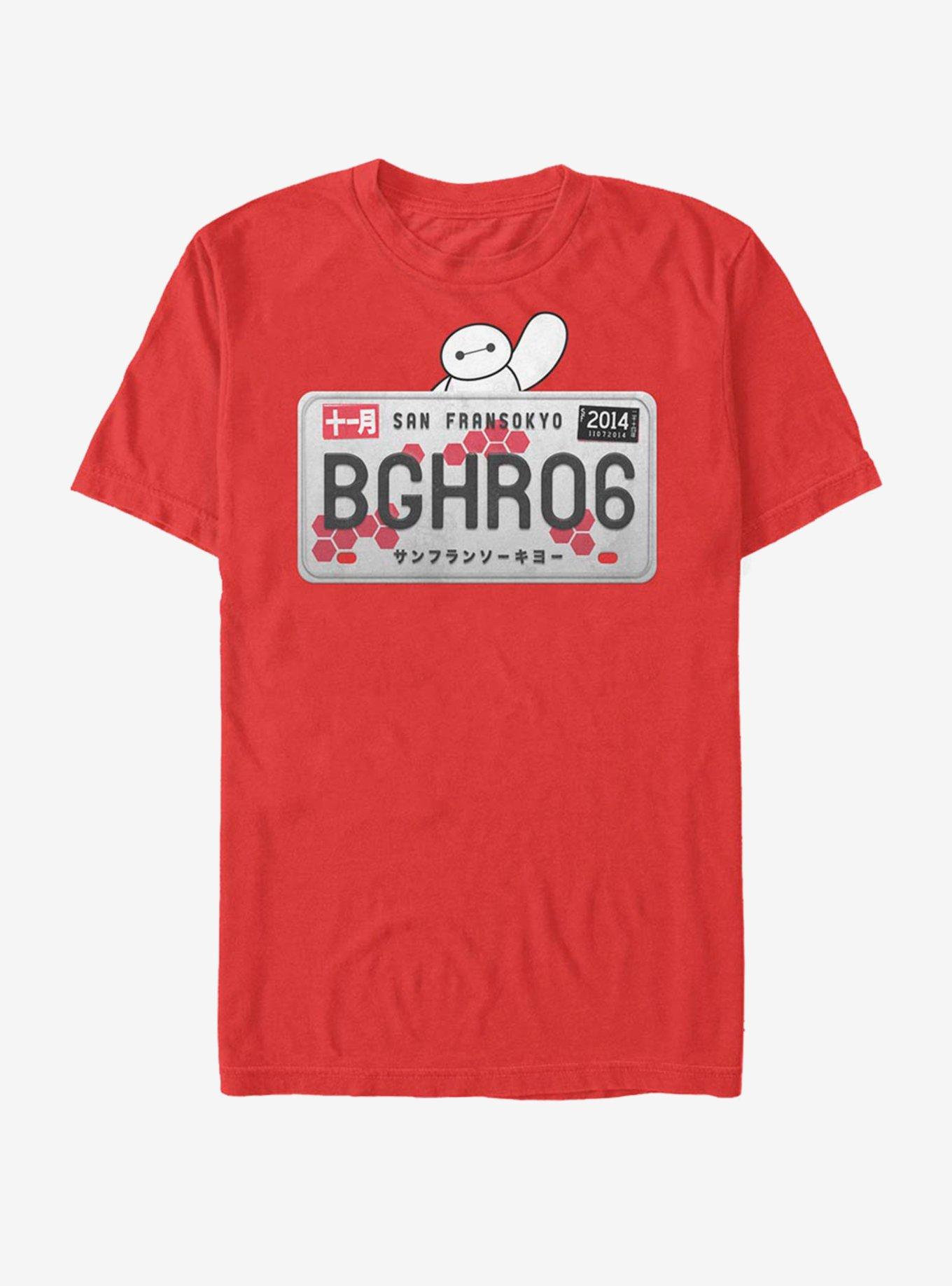 Disney Pixar Big Hero 6 San Fransokyo License Plate T-Shirt, , hi-res