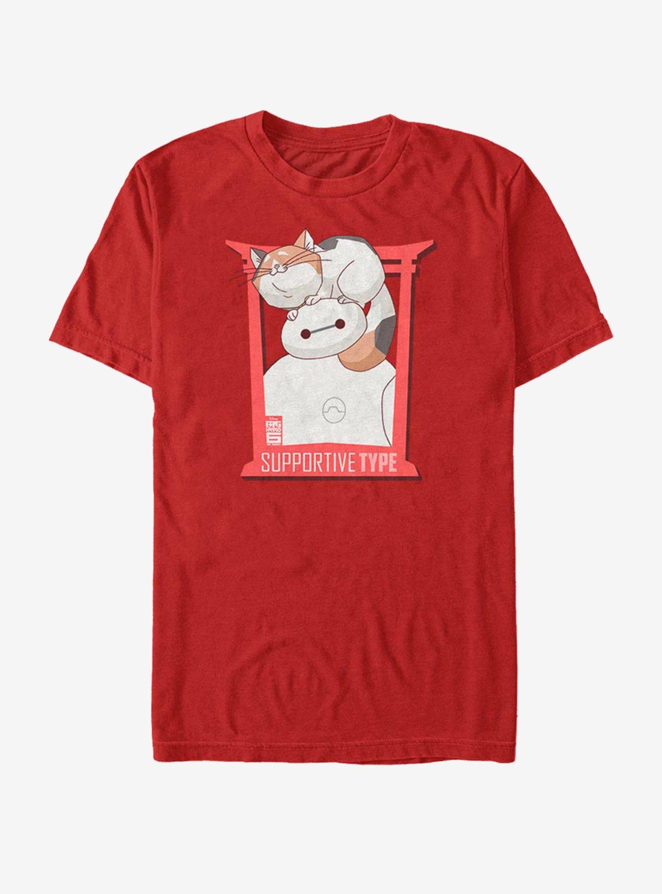 Disney Pixar Big Hero 6 Supportive Type T-Shirt, RED, hi-res