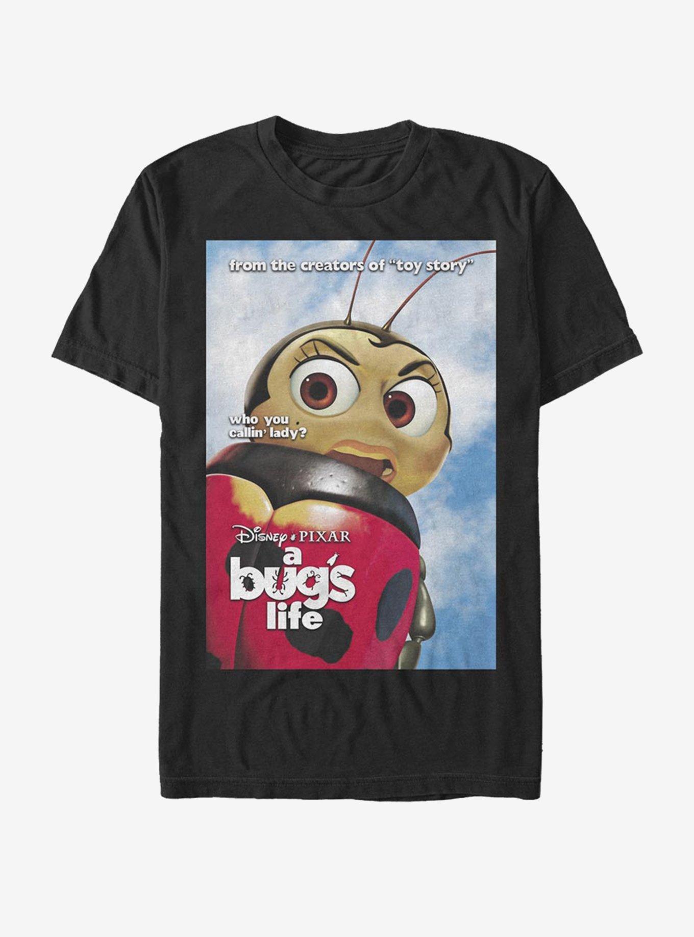 Disney Pixar A Bug's Life Not A Lady Poster T-Shirt, BLACK, hi-res