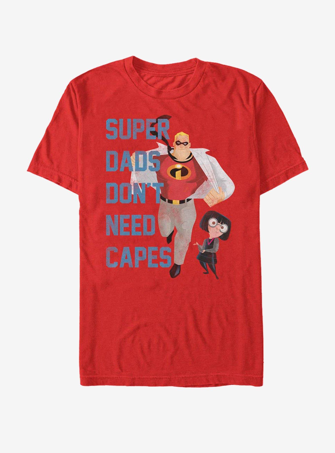 Disney Pixar The Incredibles Don't Need Capes T-Shirt, RED, hi-res