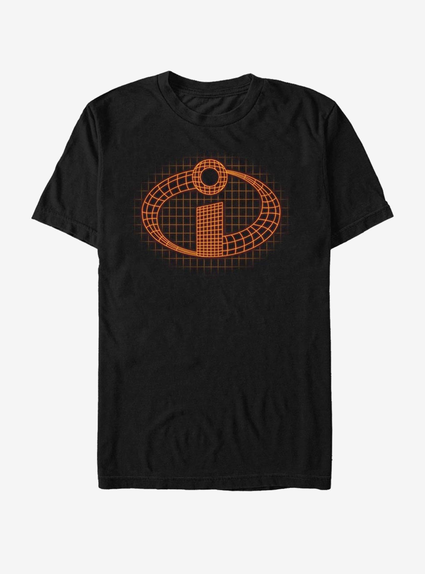 Disney Pixar The Incredibles Glowing Logo T-Shirt, BLACK, hi-res