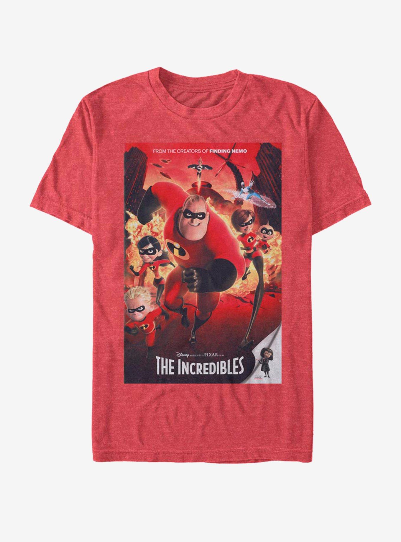 Disney Pixar The Incredibles Incredibles Poster T-Shirt, RED HTR, hi-res