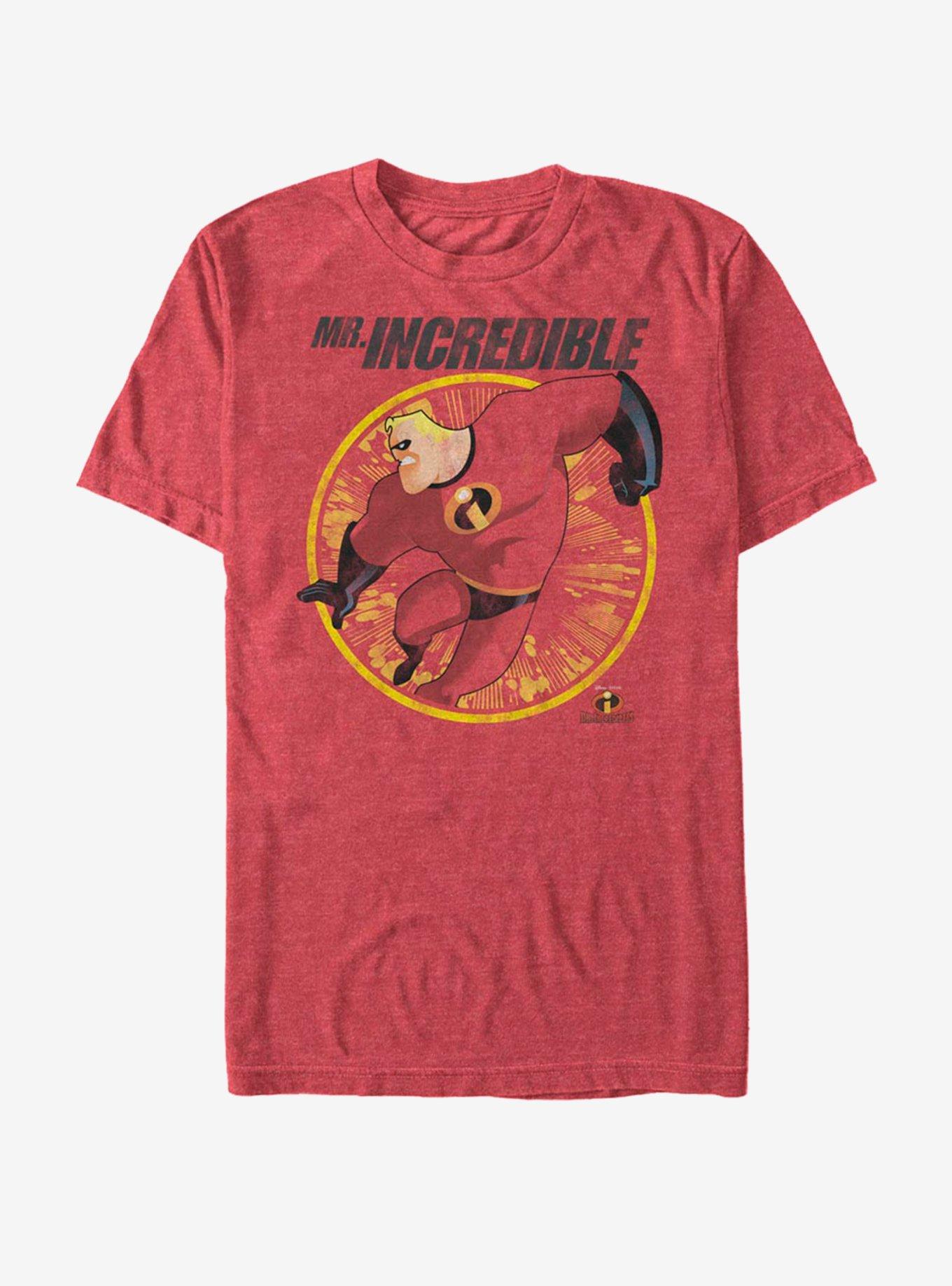 Disney Pixar The Incredibles Bob Parr Mr. Incredible T-Shirt, RED HTR, hi-res