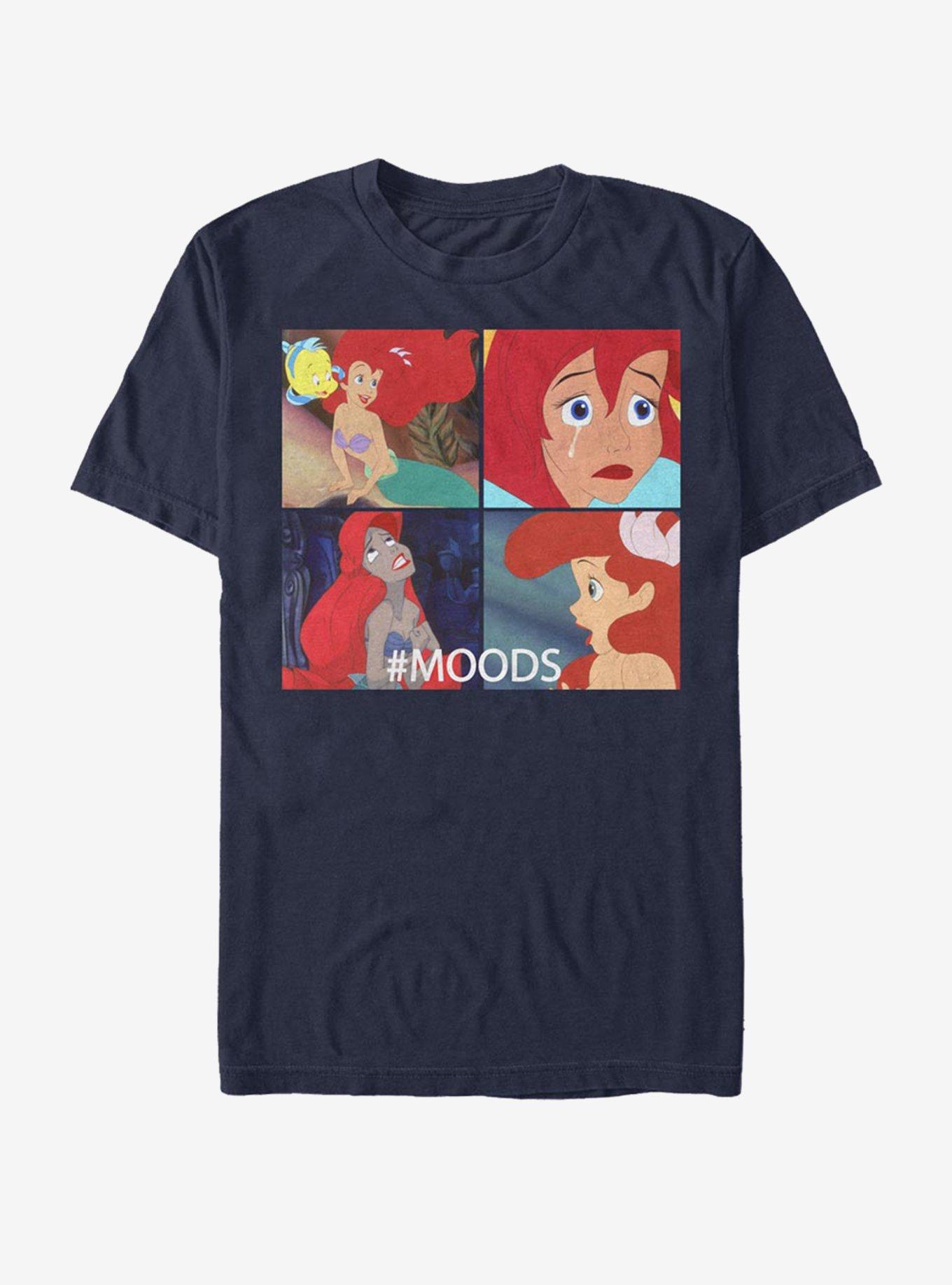 Disney The Little Mermaid Ariel Moods T-Shirt, NAVY, hi-res