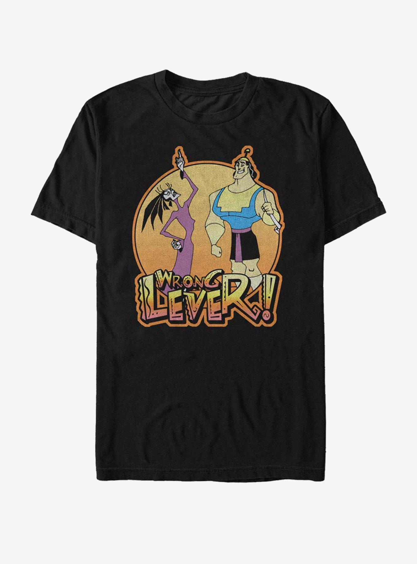 Disney The Emperor'S New Groove Wrong Lever T-Shirt, BLACK, hi-res