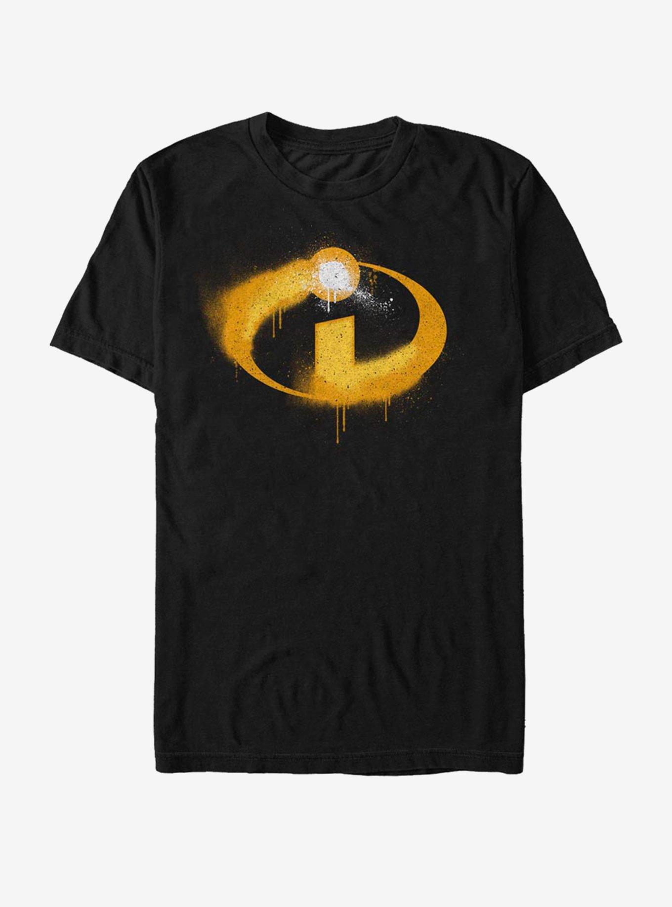 Disney Pixar The Incredibles Spray Logo T-Shirt, BLACK, hi-res