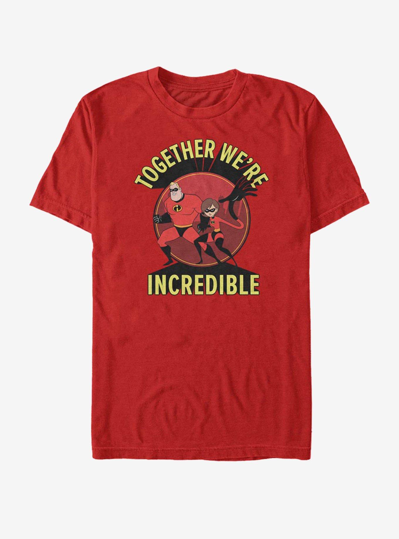 Disney Pixar The Incredibles Togerther We'Re Incredible T-Shirt, RED, hi-res
