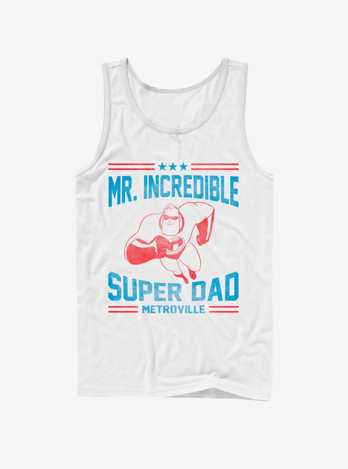 Disney Pixar The Incredibles Athletic Superdad Tank, WHITE, hi-res