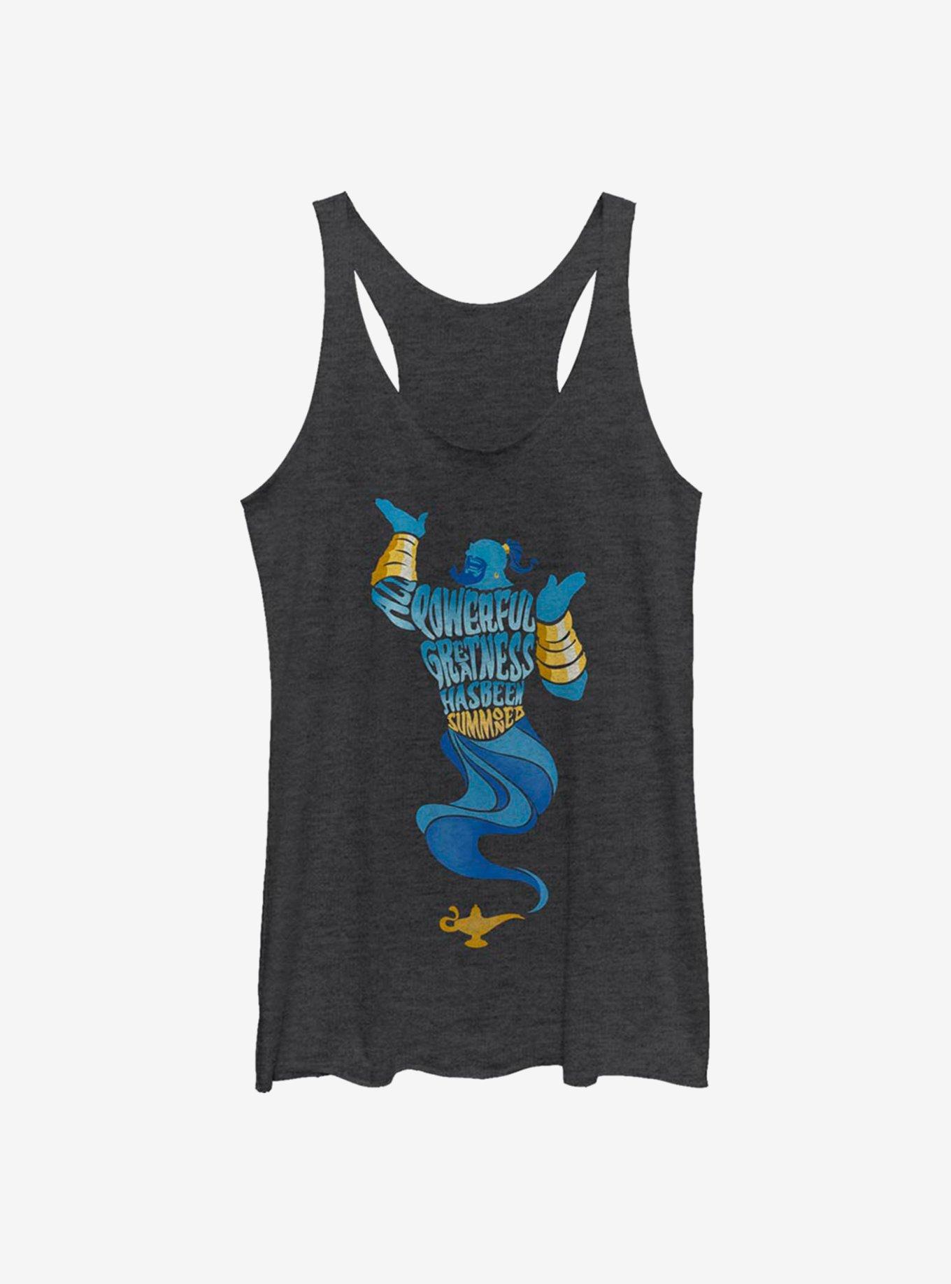 Disney Aladdin Live Action All Powerful Genie Womens Tank Top, BLK HTR, hi-res