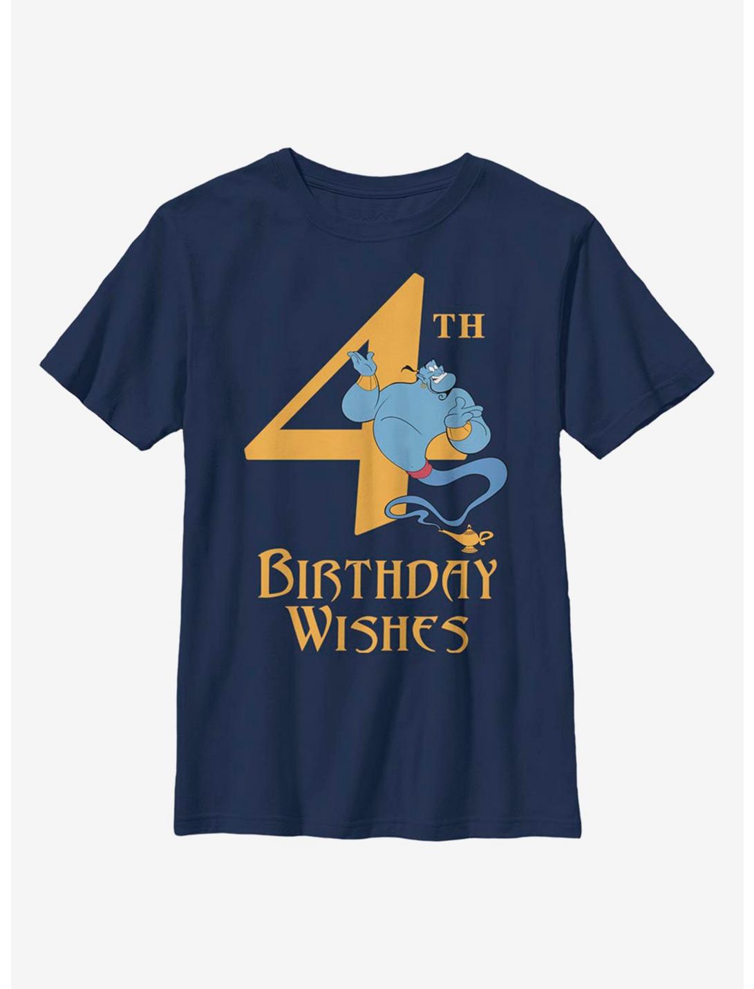 Disney Aladdin Genie Birthday 4 Youth T-Shirt, NAVY, hi-res