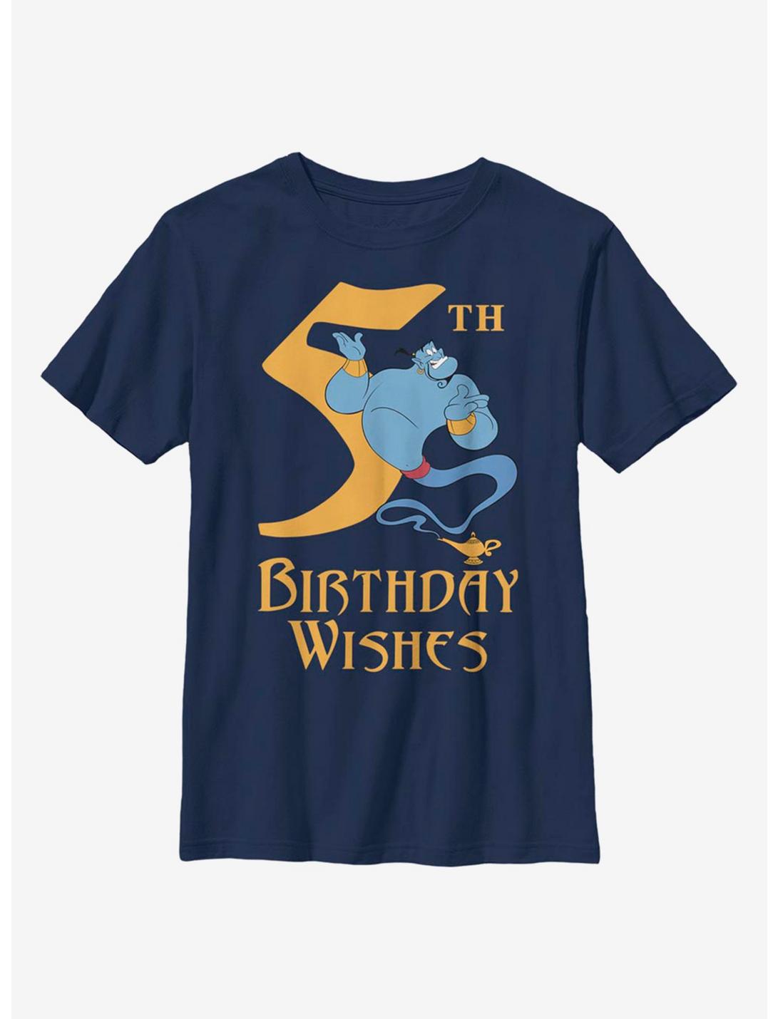Disney Aladdin Genie Birthday 5 Youth T-Shirt, NAVY, hi-res