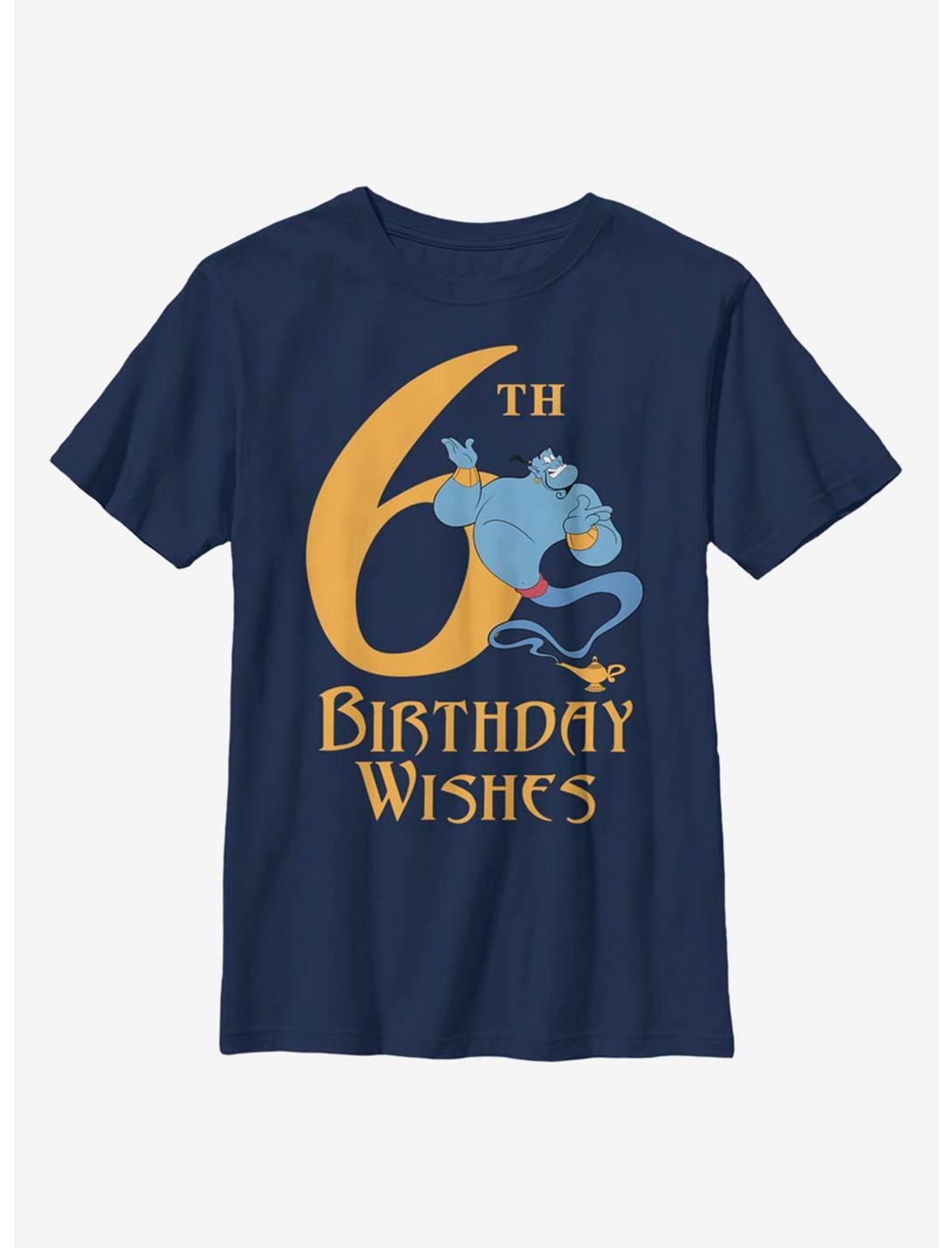 Disney Aladdin Genie Birthday 6 Youth T-Shirt, NAVY, hi-res