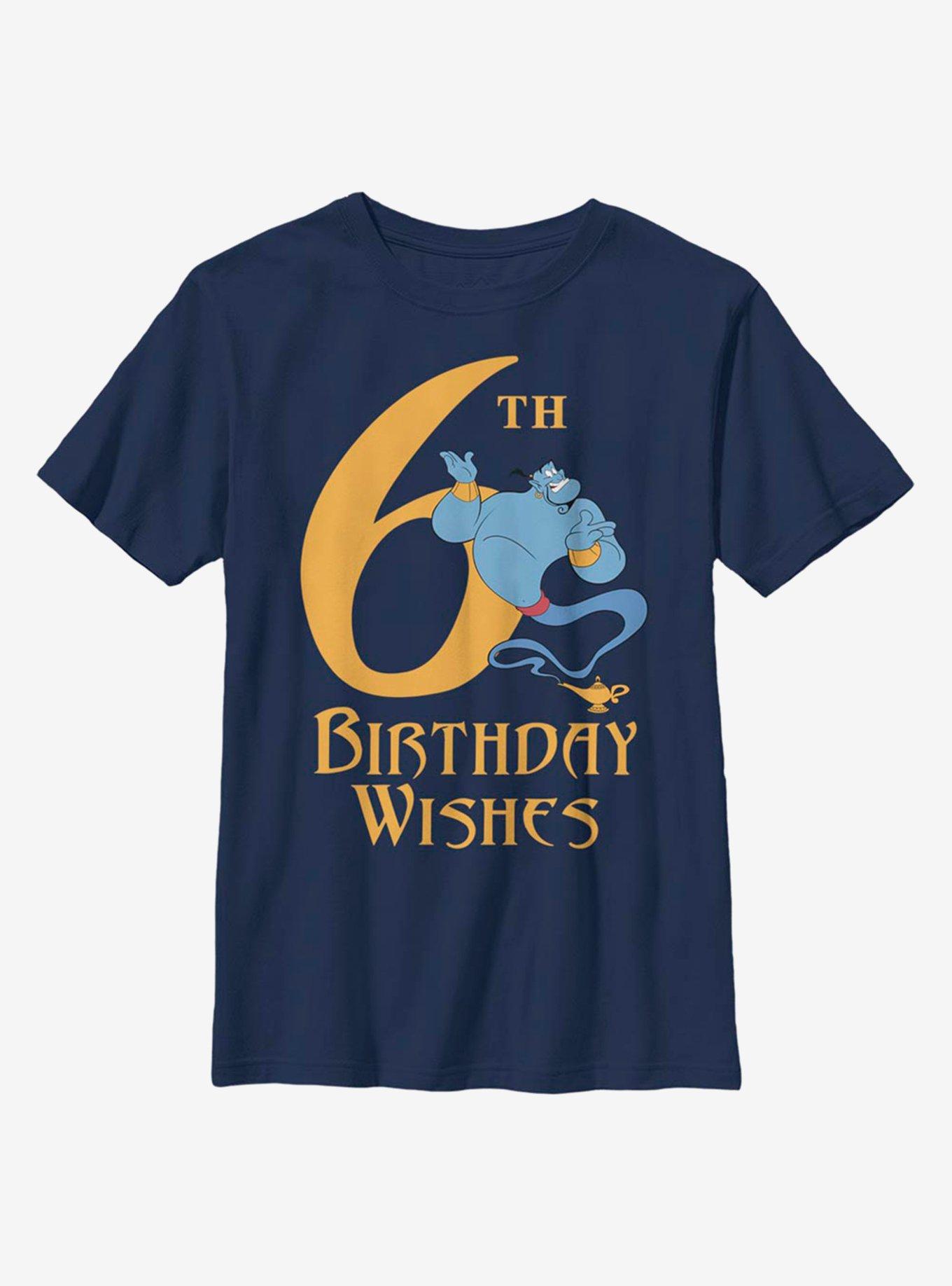Disney Aladdin Genie Birthday 6 Youth T-Shirt, , hi-res