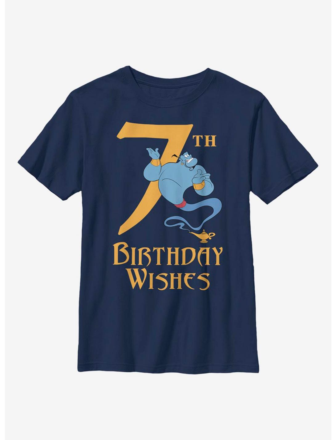 Disney Aladdin Genie Birthday 7 Youth T-Shirt, NAVY, hi-res