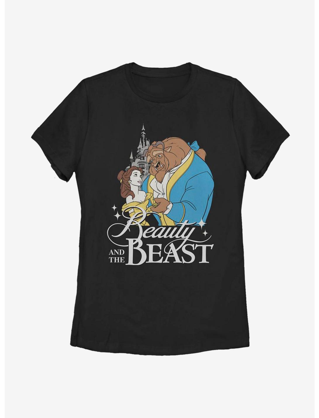 Disney Beauty And The Beast Classic Womens T-Shirt, BLACK, hi-res