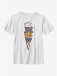 Disney Aristocats Kitten Ice Cream Stack Youth T-Shirt, WHITE, hi-res
