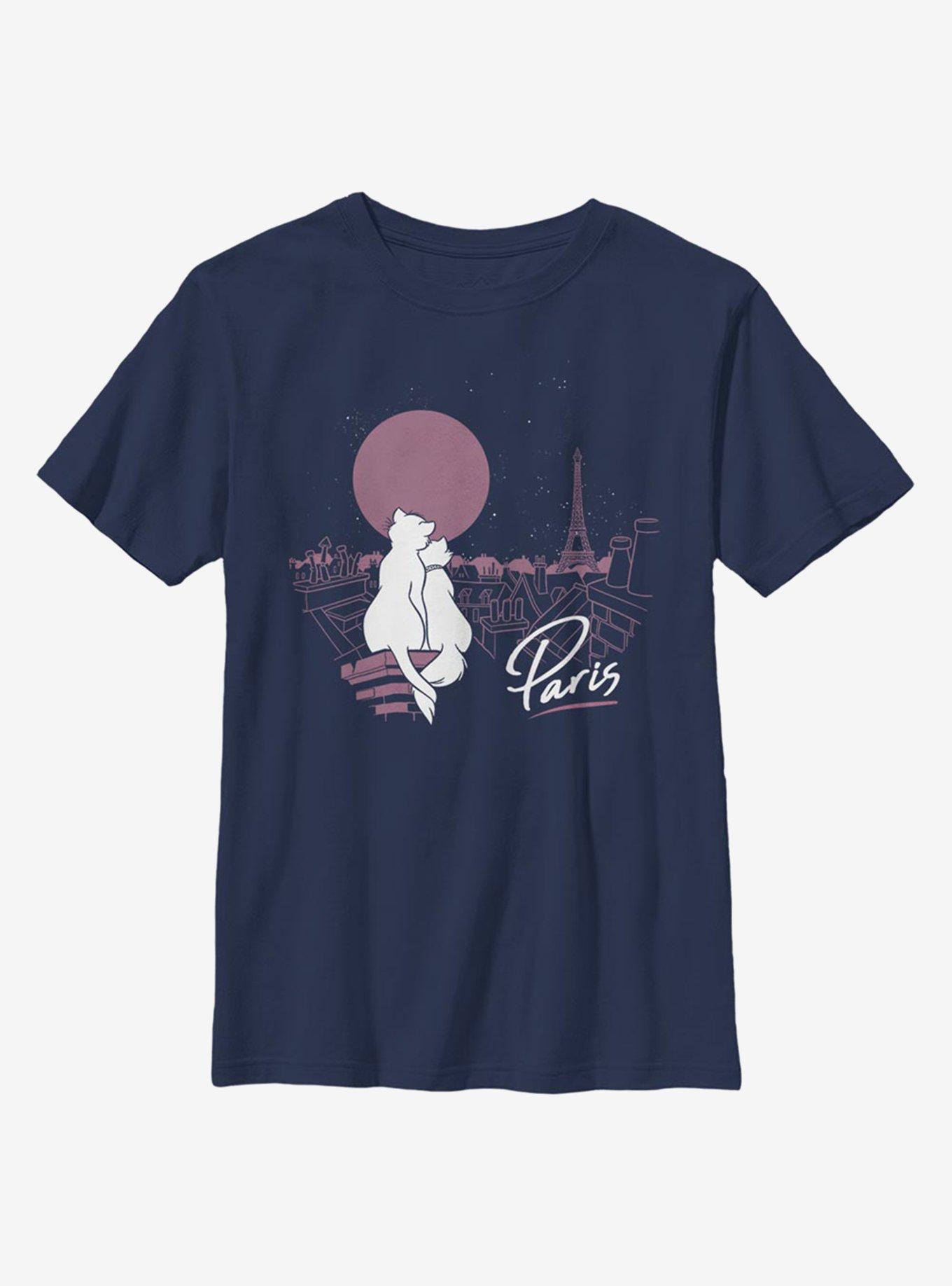 Disney Aristocats Together In Paris Youth T-Shirt, NAVY, hi-res