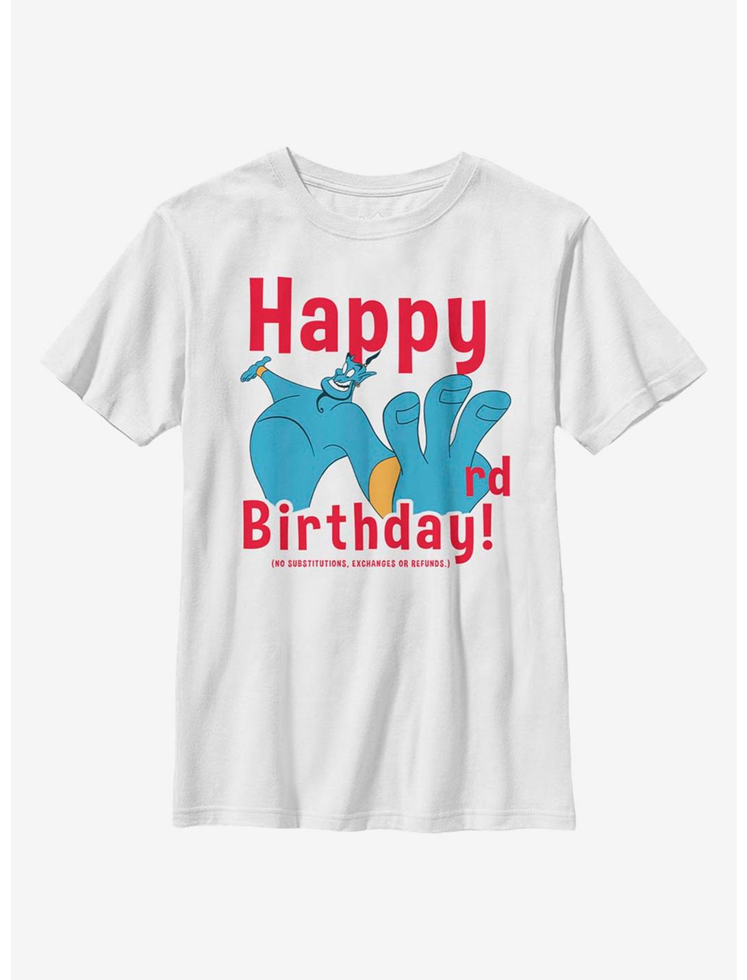 Disney Aladdin Three Birthdays Youth T-Shirt, WHITE, hi-res
