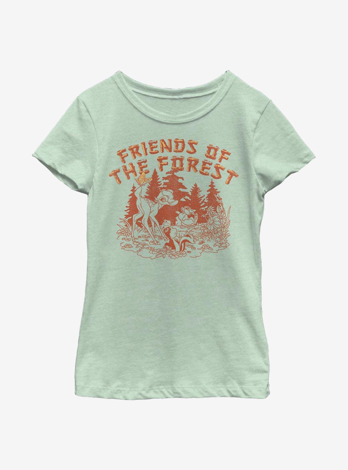 Disney Bambi Friends Of The Forest Youth Girls T-Shirt - GREEN | BoxLunch