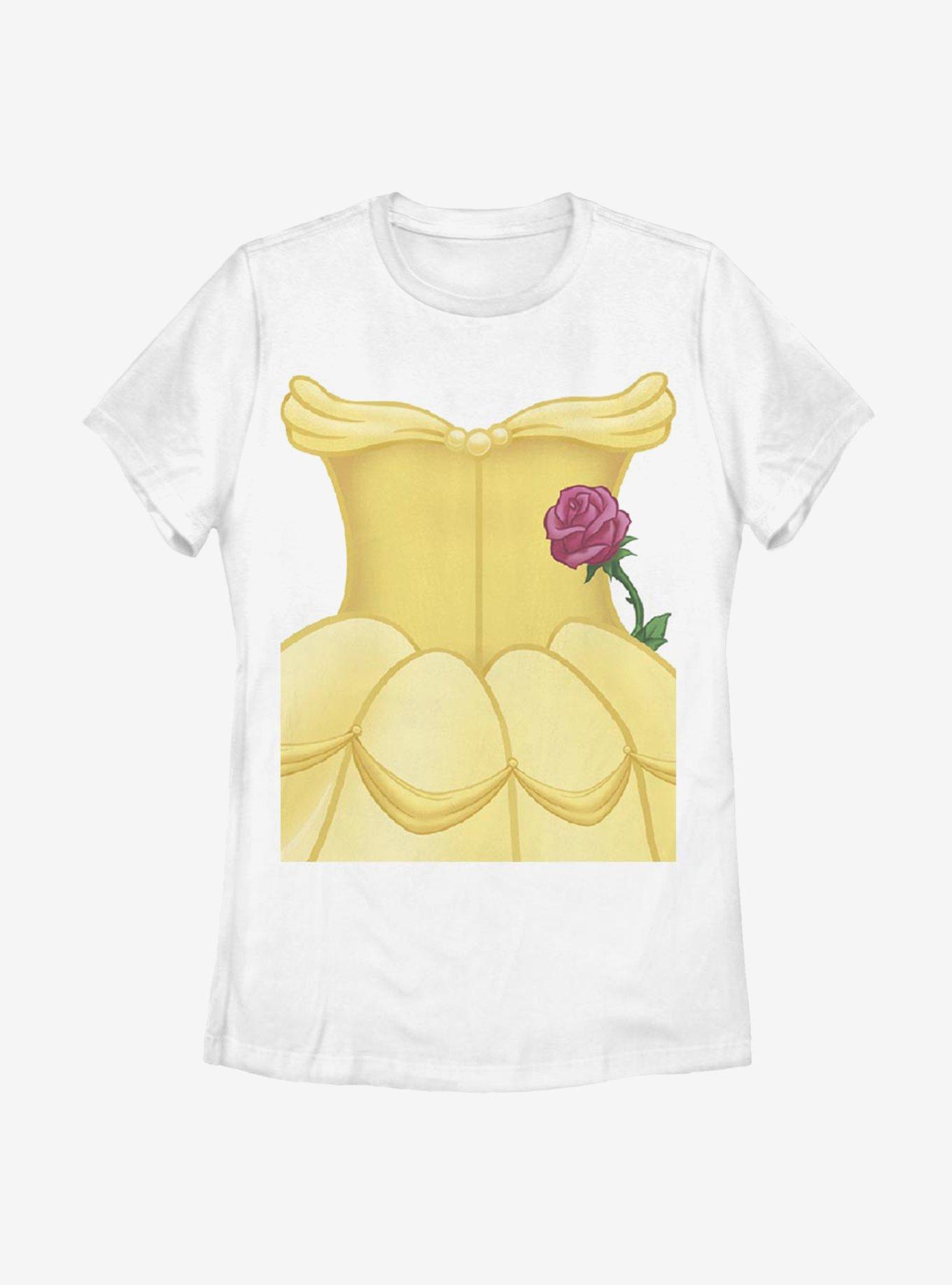 Disney Beauty And The Beast Belle Costume Womens T-Shirt, WHITE, hi-res