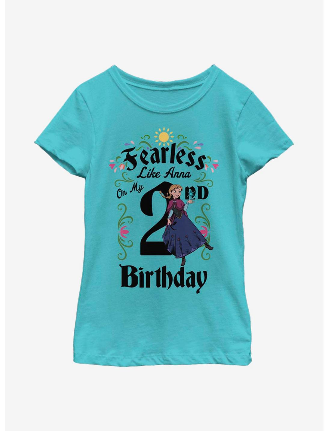 Disney Frozen Anna Birthday 2 Youth Girls T-Shirt, TAHI BLUE, hi-res