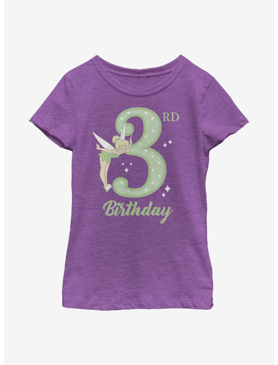 Disney Peter Pan Tink Third Birthday Youth Girls T-Shirt, PURPLE BERRY, hi-res