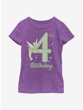 Disney Peter Pan Tink Fourth Birthday Youth Girls T-Shirt, PURPLE BERRY, hi-res