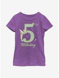Disney Peter Pan Tinker Bell Fifth Birthday Youth Girls T-Shirt, PURPLE BERRY, hi-res
