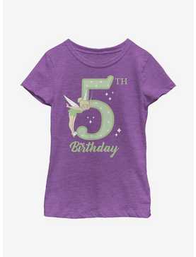 Disney Peter Pan Tinker Bell Fifth Birthday Youth Girls T-Shirt, , hi-res