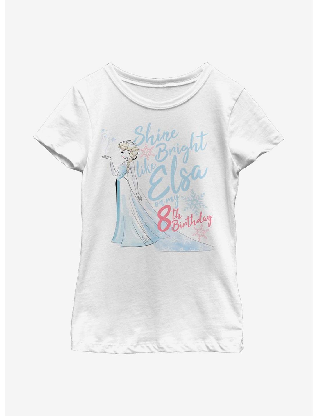 Disney Frozen Birthday Queen Eight Youth Girls T-Shirt, WHITE, hi-res