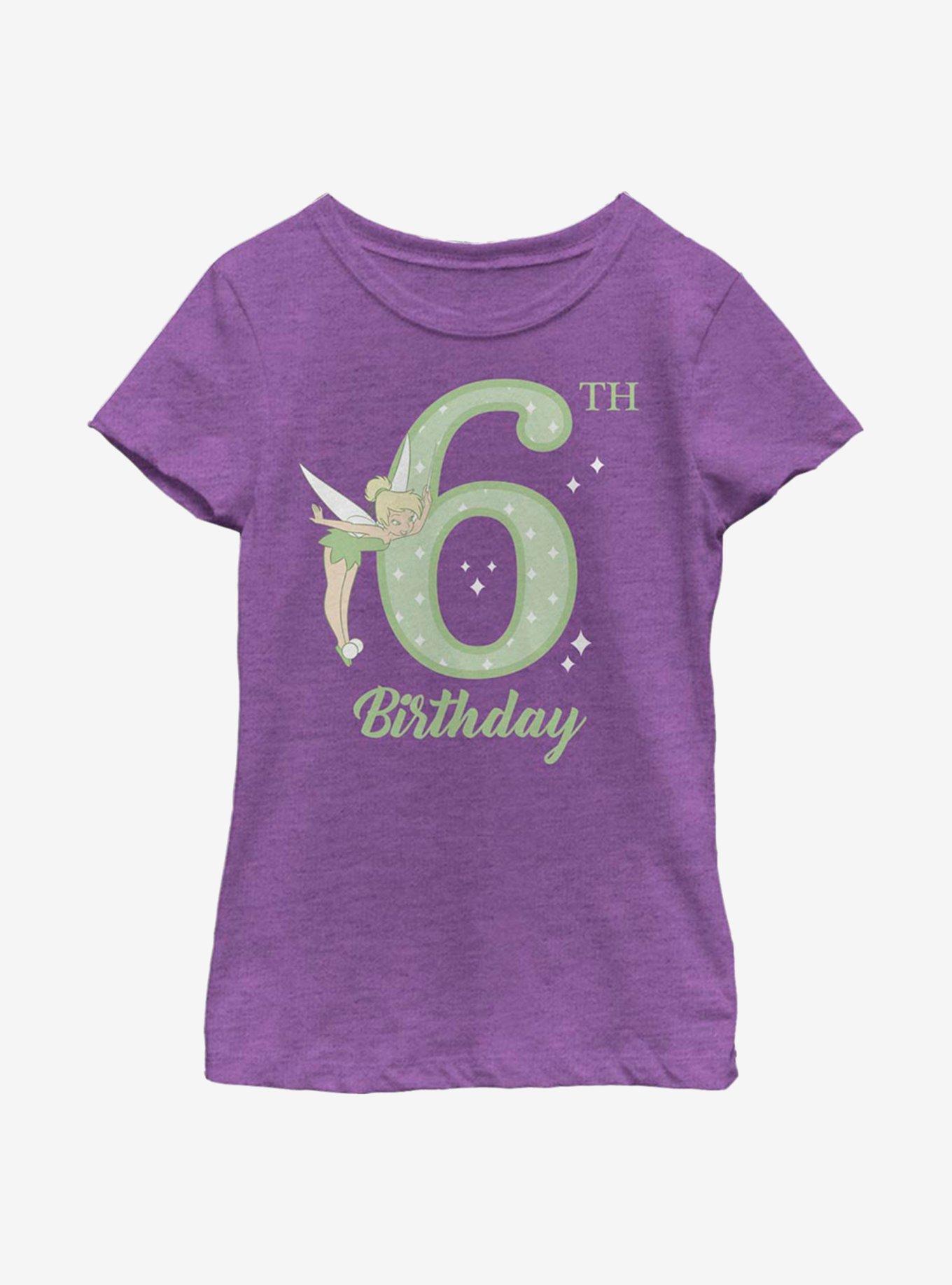 Disney Peter Pan Tink Sixth Birthday Youth Girls T-Shirt, , hi-res
