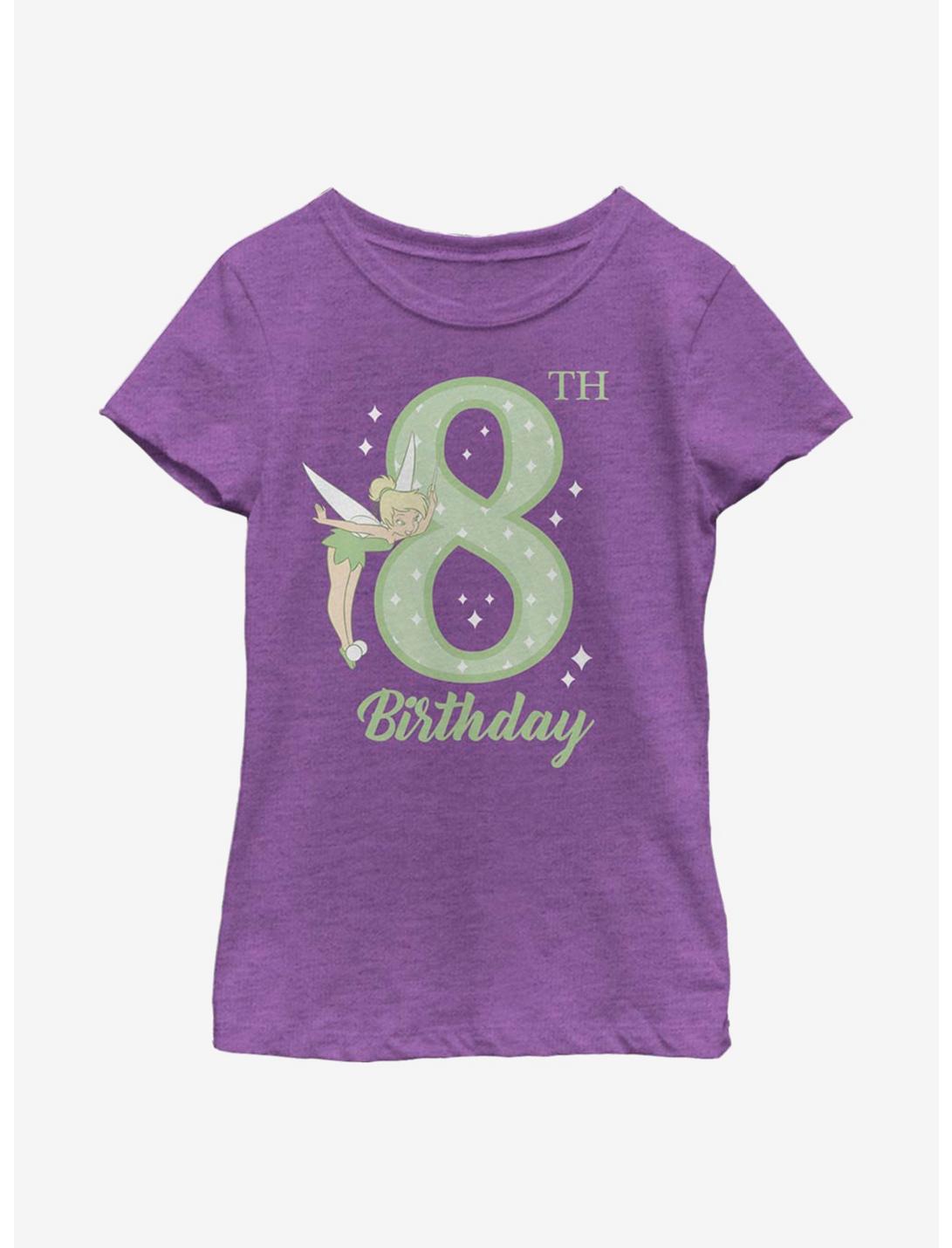 Disney Peter Pan Tink Eighth Birthday Youth Girls T-Shirt, PURPLE BERRY, hi-res