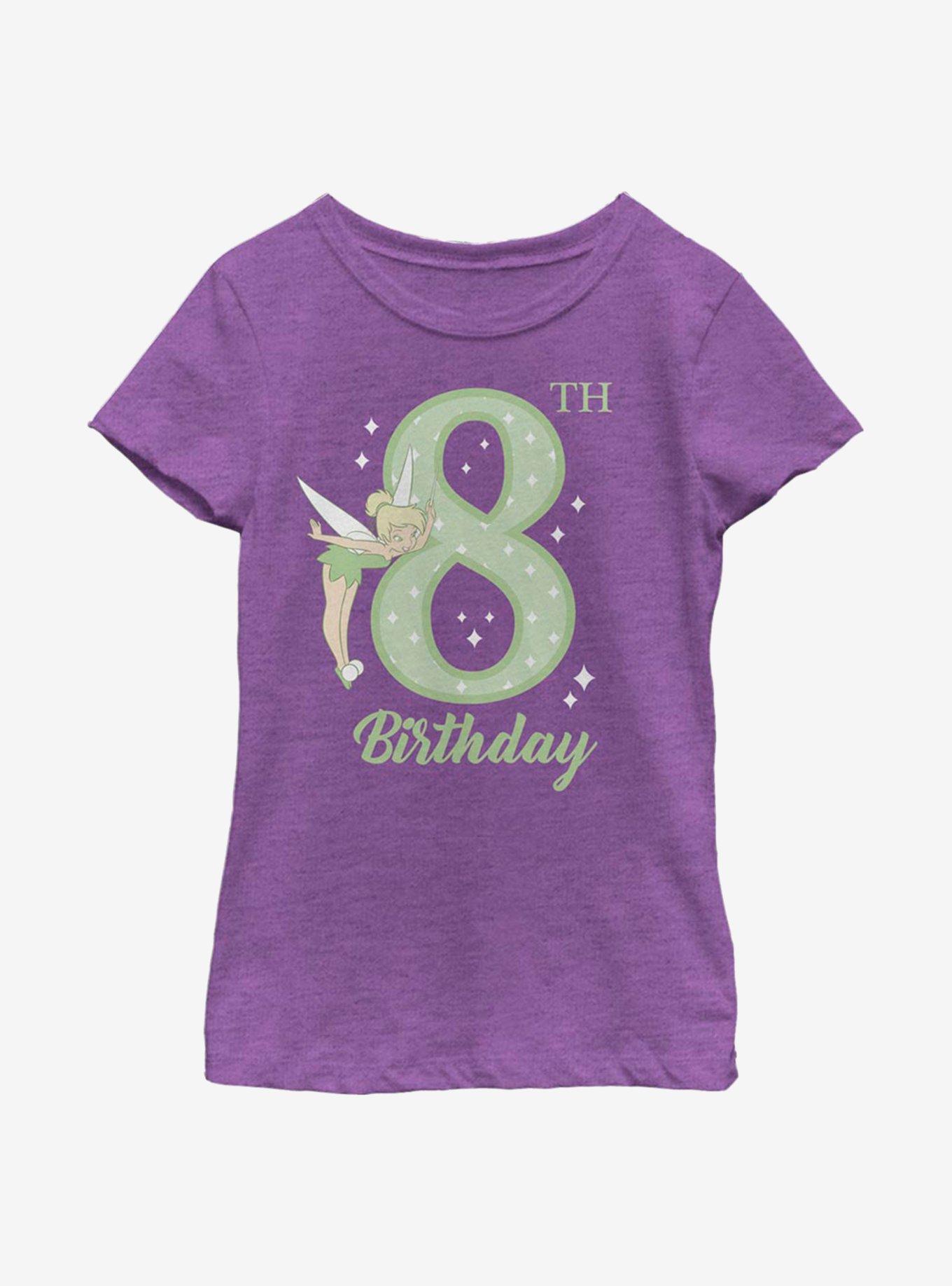 Disney Peter Pan Tink Eighth Birthday Youth Girls T-Shirt, , hi-res
