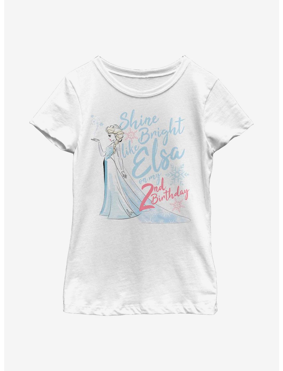 Disney Frozen Birthday Queen Two Youth Girls T-Shirt, WHITE, hi-res