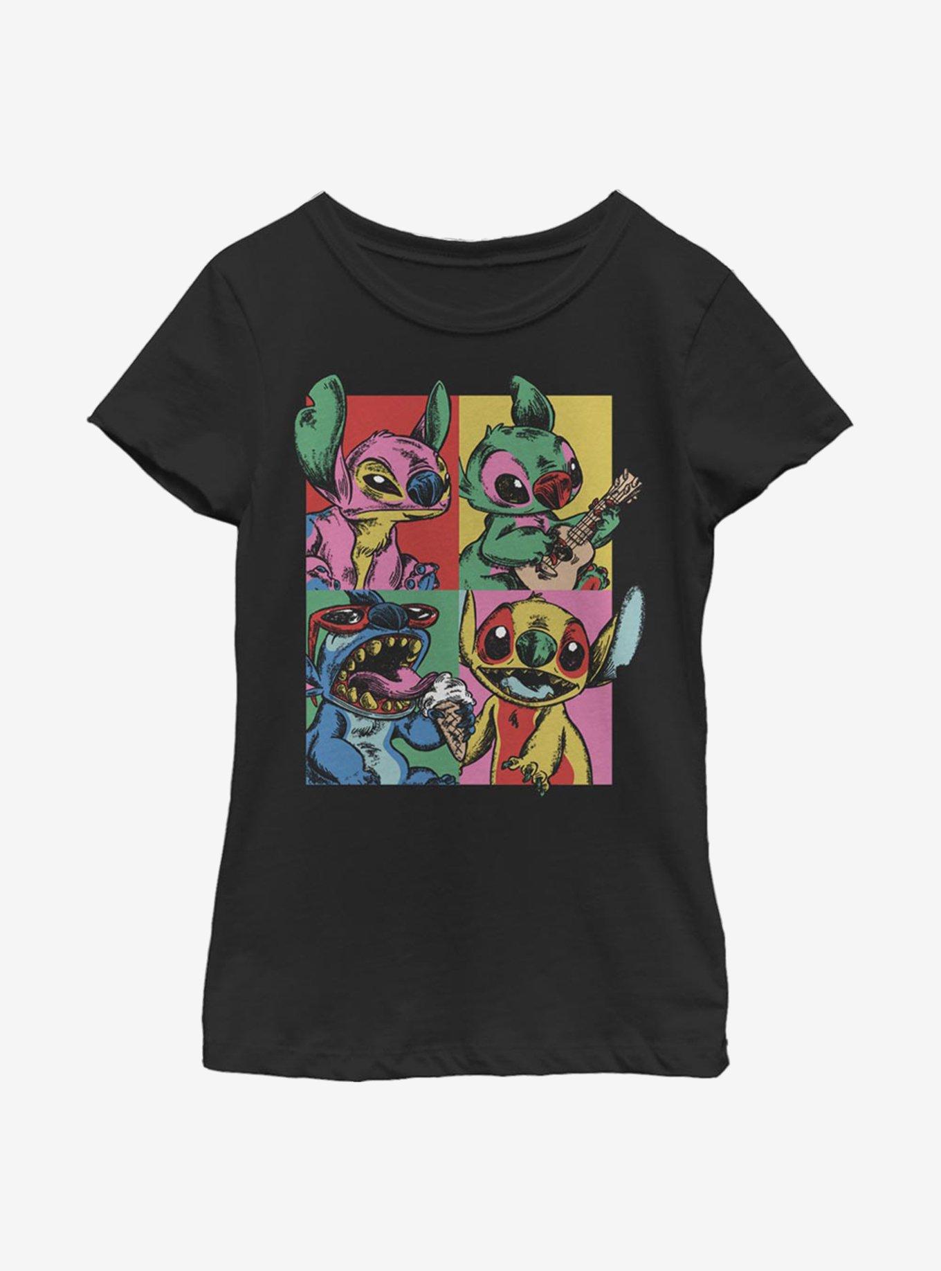 Disney Lilo And Stitch Grunge Stitch Youth Girls T-Shirt, , hi-res