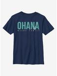 Disney Lilo And Stitch Ohana Bold Youth T-Shirt, NAVY, hi-res