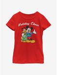 Disney Mickey Mouse Duo Cheer Youth Girls T-Shirt, RED, hi-res